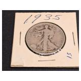 1935 Silve Walking Liberty Half Dollar