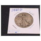 1920 D Silver Walking Liberty Half Dollar