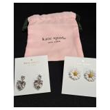 2) Pair Faux Kate Spade Earrings  NO REFUNDS