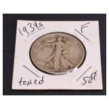 1934 S Silver Walking Liberty Half Dollar