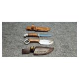 2) Belt Knives with Sheaths