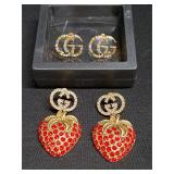2) Pair Beautiful Faux Fashion Earrings NO REFUNDS