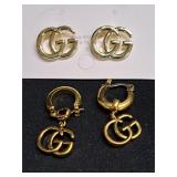 2) Pair Faux Gucci Earrings  NO REFUNDS