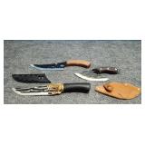 3) Knives with 2) Sheaths