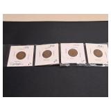 4) Indian Head Pennies 1898 - 1901
