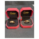 Pair of Faux Cartier Rings  NO REFUNDS