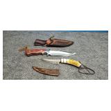 2) Knives with Sheaths