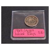 1868 Shield Nickel 'No Rays'