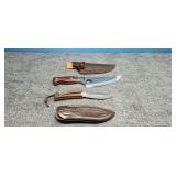 2) Belt Hand Forged Knives