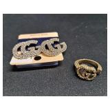 Faux Gucci Earrings & Ring  NO REFUNDS