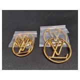 2) Pair  Faux Vuitton Earrings  NO REFUNDS