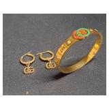 Faux Gucci Bracelet & Earrings  NO REFUNDS