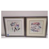 Two 9'ï¿½9' Water Color Pictures