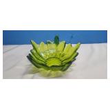 Vintage Viking Glass Ruffled Bowl