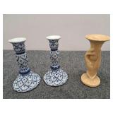 Vintage Vase & Candlestick's