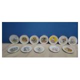 12) Mini Decorative Plates 4' diameter