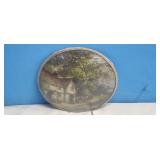 Vintage Curved Glass Wall Art 9' diameter