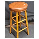 Wood Bar Stool w/Padded Seat (30')