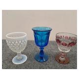 Various Vintage Glass Goblets