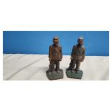 Two Vintage Cast-Iron Figures