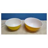 Two Pyrex mixing bowls