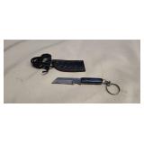 Mini Key ring  2' blade knife with sheath