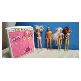 4) Dolls and a Barbie Case