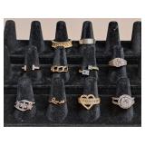 Faux Fashion Rings Various Sizes   NO REFUNDS
