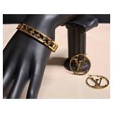 Faux Vuitton Bracelet & Earrings  NO REFUNDS