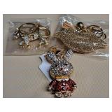 Large Faux Fashion Key Chains   NO REFUNDS
