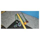 19' Blown Glass Flowers