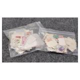 2) Bags of Vintage Stamps