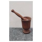 Wood Mortar and Pestle