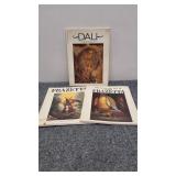 The Art of Dali, and Frank Frazetta Books
