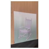 NIB Matt Solid White Rocking Chair
