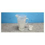 Crystal Pitcher and Toothpick Holder
