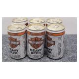 6) 1987 Harley-Davidson Heavy Beer Cans