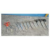 12 pairs vintage scissors