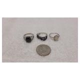 925 Silver Rings Size 7.0, 7.0 & 6.5