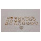 24 Gold Tone Rings (Unmarked)