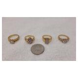 4) Rings  Size  6.5, 6.0, 7.5 & 8.75