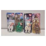 Maple,Erin, Glory & Britannia Beanie Babies