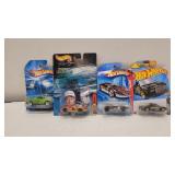4 Hotwheels Collectible Car's