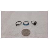 925 Silver Rings  Size 7.0, 7.75 & 7.0