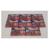 8) TDK D90 IECI/Type, 1) Cassette Tapes