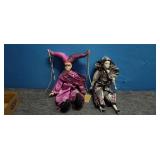 Two Vintage Porcelain Venetian Style Clown
