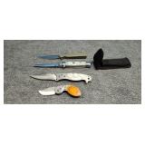 3) Switch Blade & 1) Finger Flip Knives 2' - 4'