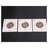 3) 1953 Nickels