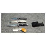 Knives - 3) Switch Blade & 1) Finger Flip