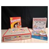 4) Board Games, 1 Nib, 1 missing a piece, 2 Full